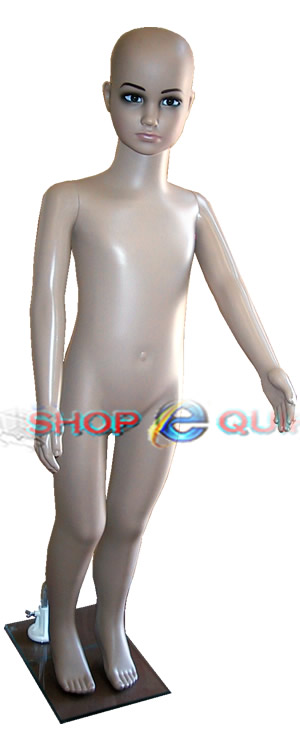 Plastic 7 to 10 year old mannequin headless and head