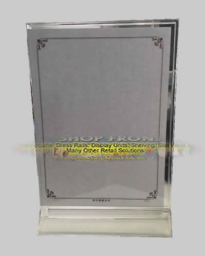 acrylic menu display a4 portrait